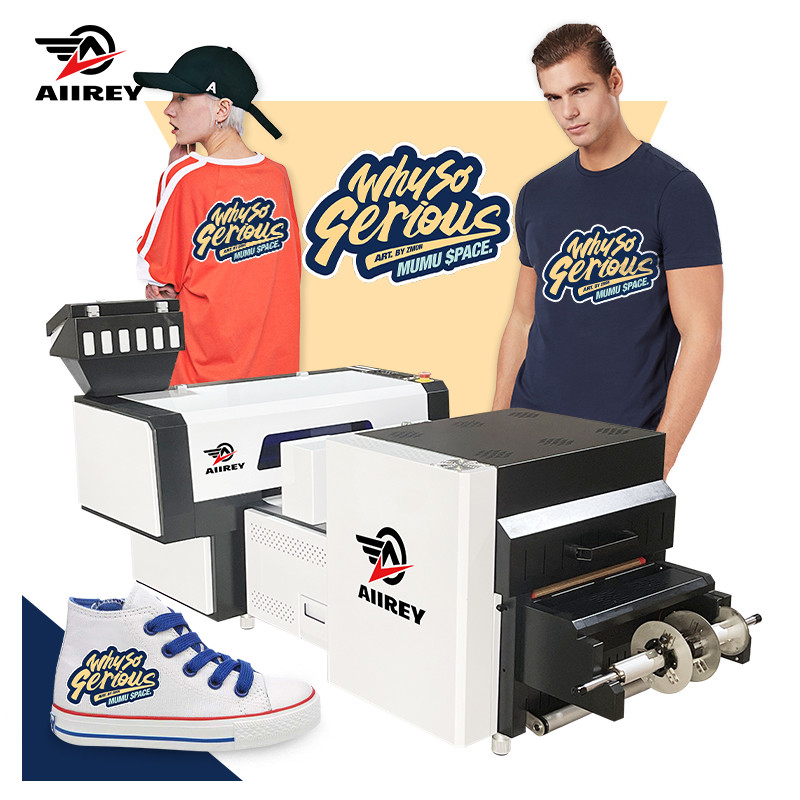 Hete van de de verkoop Automatische Volledige 40cm dubbele hoofdi3200 PET-folie van de verkoopfabriek de T-shirtprinter van Inkjet DTF met morserijpoeder ma