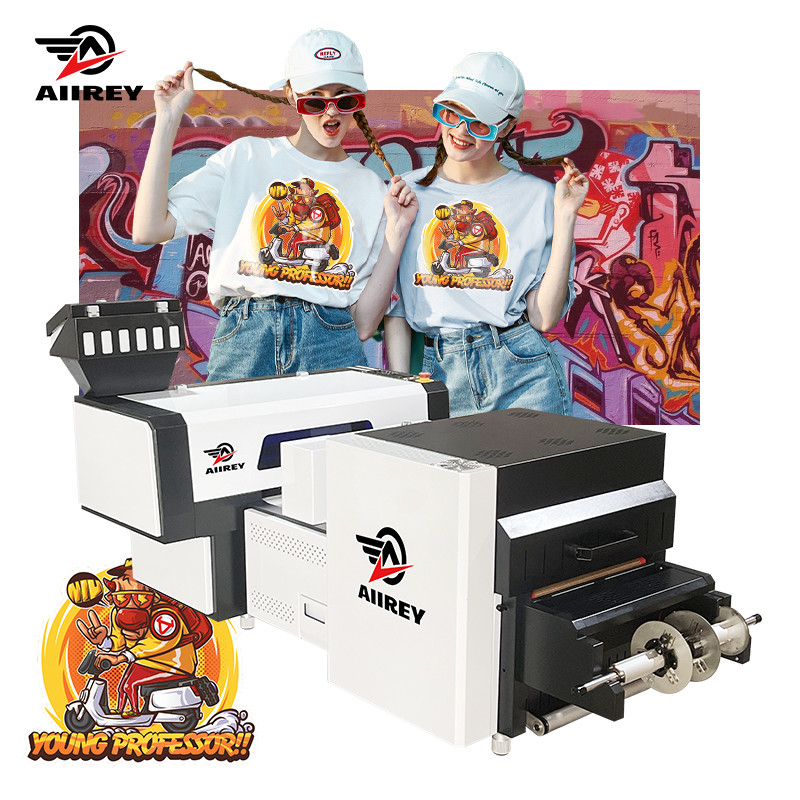 Fabriek heet-Verkoopt de Nieuwe Snelheid die van de Printerdouble head high van Dtf A2 van de T-shirtdruk Bestrooiend het Verwarmen Printer Rolling